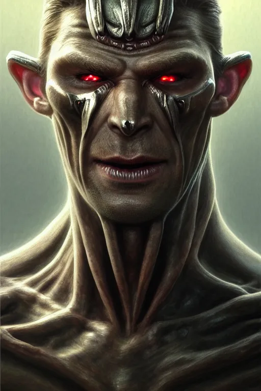 Image similar to anthropomorphic ring head in opaque heapbody chris hemsworth hellspawn, intricate, elegant, highly detailed face, wide angle, digital painting, artstation, concept art, sharp focus, illustration, art by artgerm, bob eggleton, stephen hickman, richard corben, wayne barlowe, greg rutkowski, alphonse mucha, 8 k