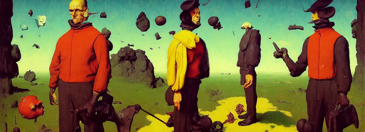 Image similar to full - body portrait surreal colorful clay fighting artstation rpg gentleman character concept art anatomy, action pose, very coherent and colorful high contrast masterpiece by norman rockwell franz sedlacek hieronymus bosch dean ellis simon stalenhag rene magritte gediminas pranckevicius, dark shadows, sunny day, hard lighting, reference sheet white! background