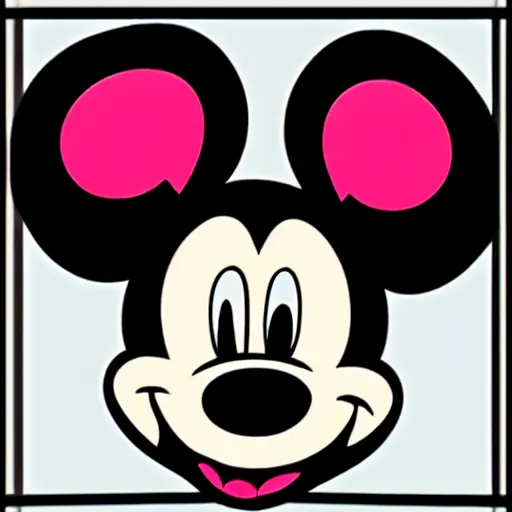 Prompt: mickey mouse profile picture by mr doodle