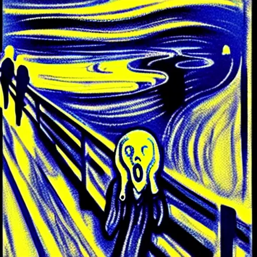 Prompt: the scream, digital art