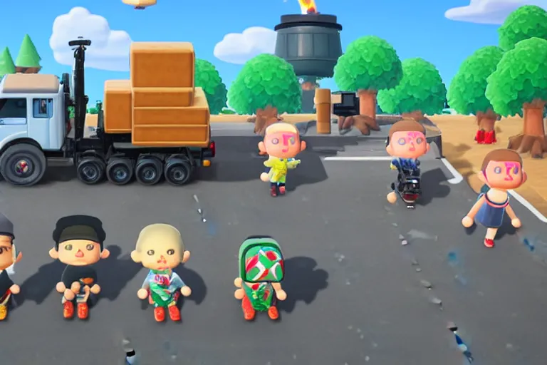 Image similar to tel missile truck in animal crossing