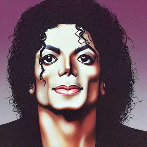 Prompt: album art for a new posthumous michael jackson cover, anatomically correct face, pleasing face, beautiful, artistic, expressive album cover