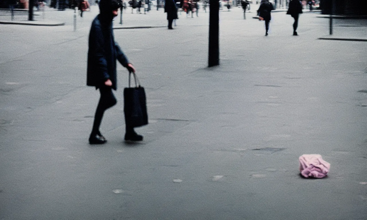 Prompt: 4x5 styled street photography, pastel colours, abstract composition, rule of thirds, decisive moment, pastel colours enshrouding, grainy, shallow depth of field, 35mm lens