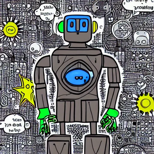 Image similar to robots dreaming of electric sheep