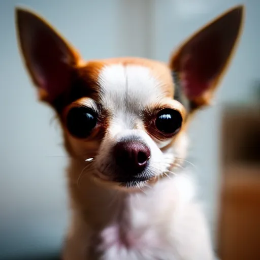 Prompt: chihuahua holding a camera