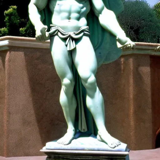 Image similar to disney hercules as a greek marble statue