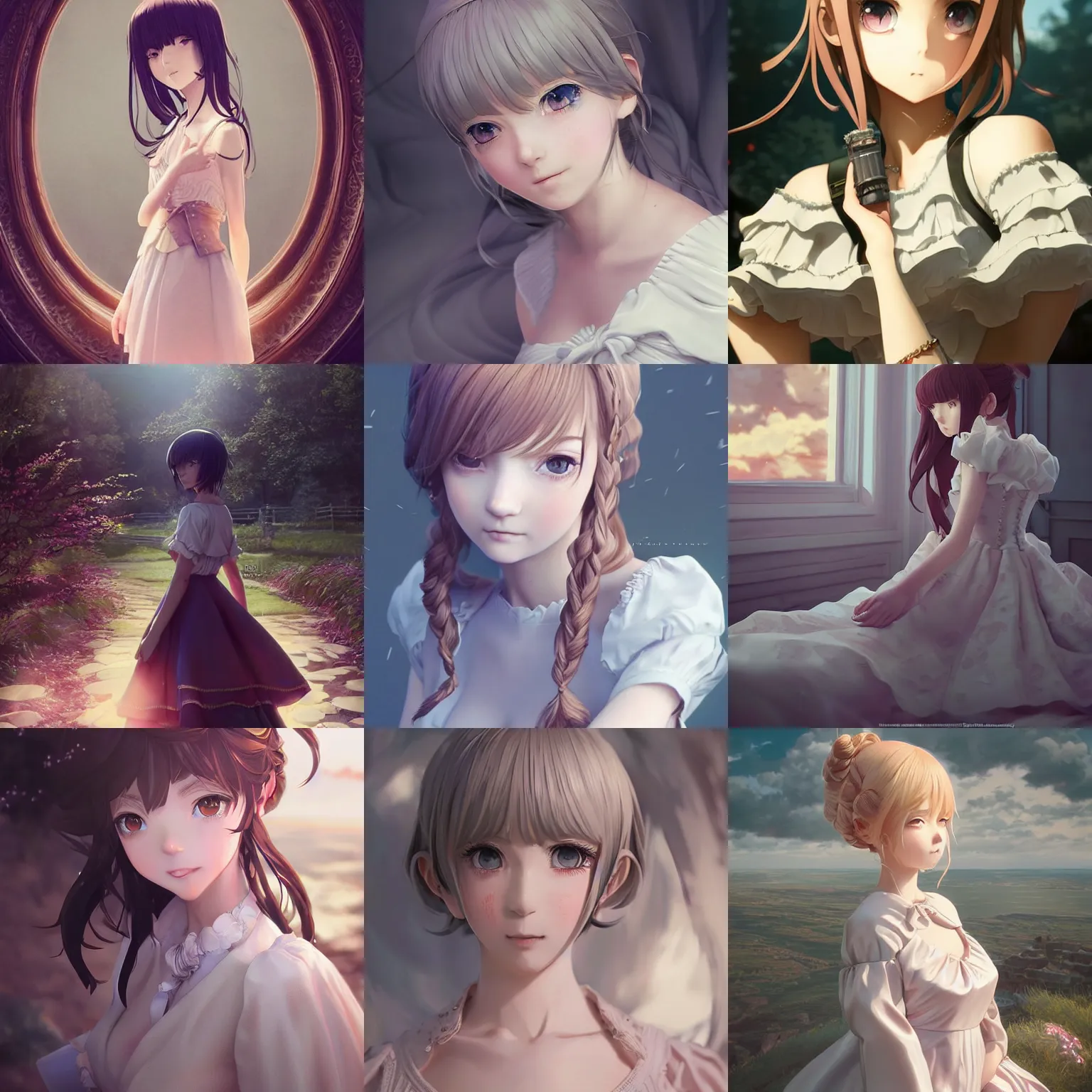 Image similar to instagram photo. insanely detailed. by wlop, ilya kuvshinov, krenz cushart, greg rutkowski, pixiv. zbrush sculpt, octane, maya, houdini, vfx. a gorgeous young anime cg gentle girlish feminine sissy boy with long hairstyle in princess dress, in luxury advertisement. cinematic dramatic atmosphere, sharp focus, volumetric lighting