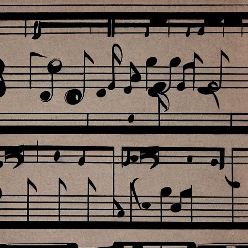 Image similar to a piece of sheet music.