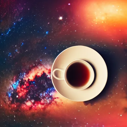 Image similar to galaxy in a tea cup, tea cup photography, galaxy, Milky Way galaxy, galaxy in a cup, 8k