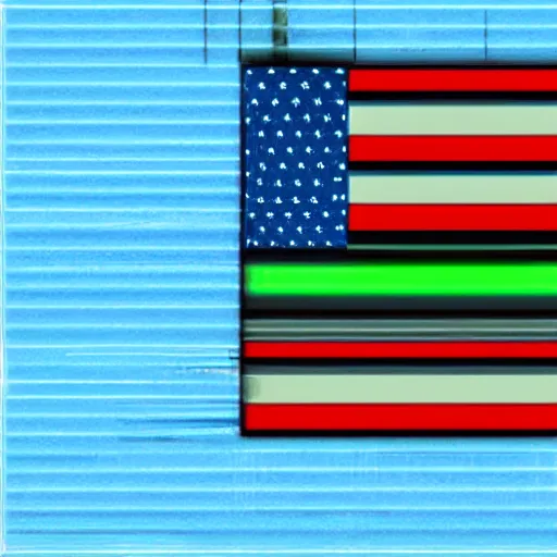 Image similar to the flag of a glitching society