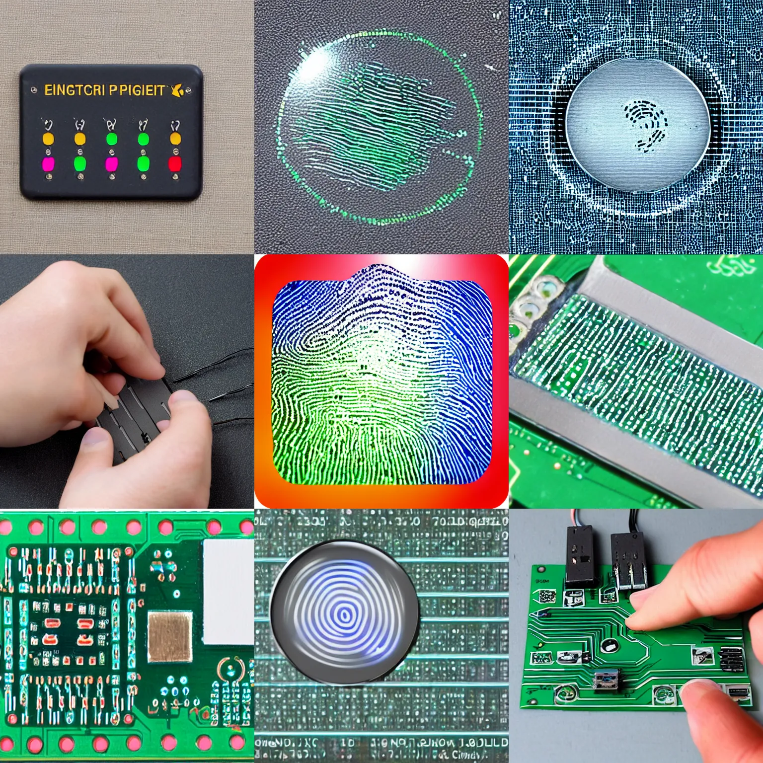 Prompt: finger print electronic circuit