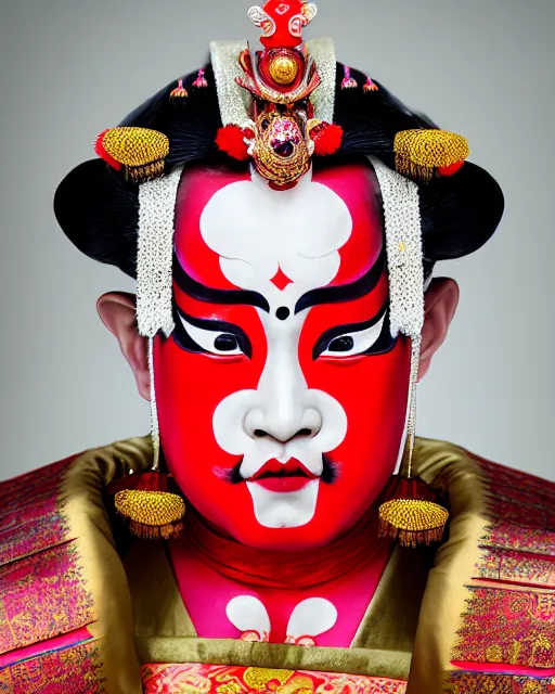 Dramatic Peking Opera Male Character