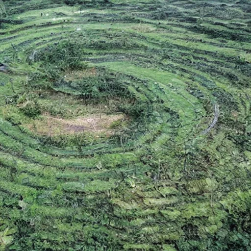 Image similar to an architectural plan view of a labyrinth of the deforestation in amazona crisis, cut trunks