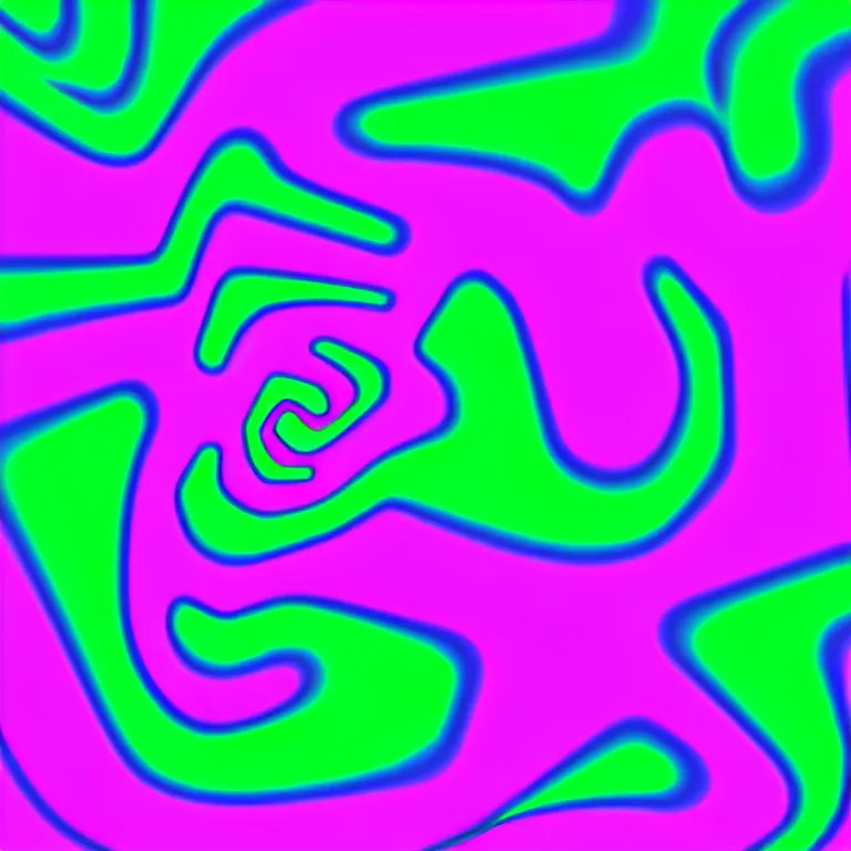 Prompt: illusory motion dayglo pink and dayglo blue perlin noise optical illusion