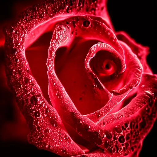 Prompt: award - winning macro of a beautiful rose made of molten lava!!! on black background by harold davis, georgia o'keeffe and harold feinstein, highly detailed, hyper - realistic, nebula color, inner glow, trending on deviantart, artstation and flickr, nasa space photography, national geographic