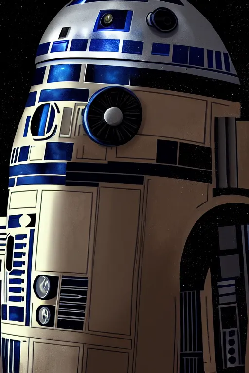 Prompt: a portrait of r 2 d 2 as a real human, man, woman, grim - lighting, high - contrast, intricate, elegant, highly detailed, digital painting, artstation, concept art, smooth, sharp focus, illustration