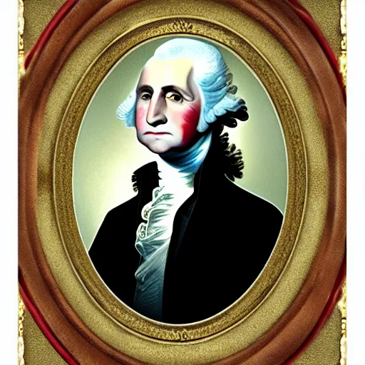 Image similar to george washington in the modern times, colored hd, modern times, 1 st president, rtx on, uhd 4 k
