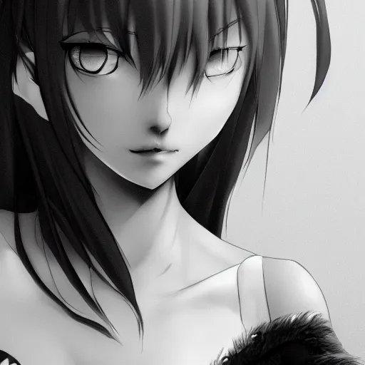 render of a sad catgirl, black and white, cinematic, | Stable Diffusion ...