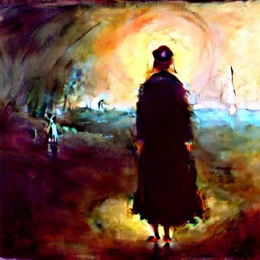 Image similar to a young woman lucid dreaming in cyberspace photoreal, atmospheric, by william turner, beksinski, caspar david friedrich, oil painting, romantism, realism, limited palette