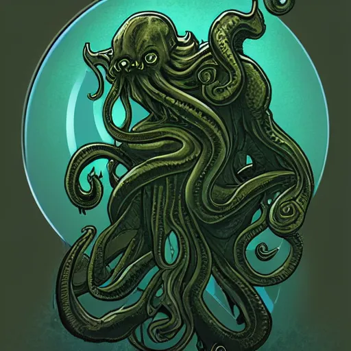 Prompt: 2d cthulhu illustration, simplified forms, high detail, in the style of Beistle studio lighting