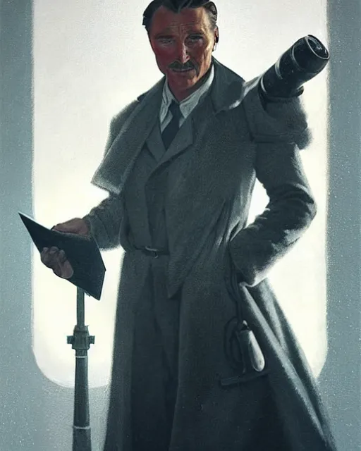 Image similar to Errol Flynn as a scientist. 1980s dystopian Soviet Russia, propaganda screens. Unreal engine, fantasy art by Greg Rutkowski and Loish. Faithfully depicted facial expression, perfect anatomy global illumination, radiant light, detailed and intricate environment