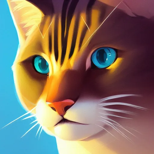 Image similar to face icon stylized minimalist cat, loftis, cory behance hd by jesper ejsing, by rhads, makoto shinkai and lois van baarle, ilya kuvshinov, rossdraws global illumination