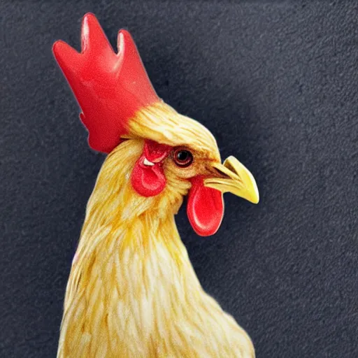 Image similar to a chicken on a lolly stick, photo realistic