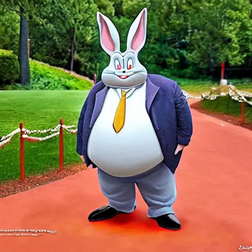 Prompt: the real life big chungus Bugs Bunny