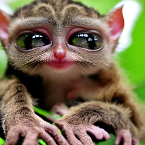 Prompt: tarsier kitten hybrid
