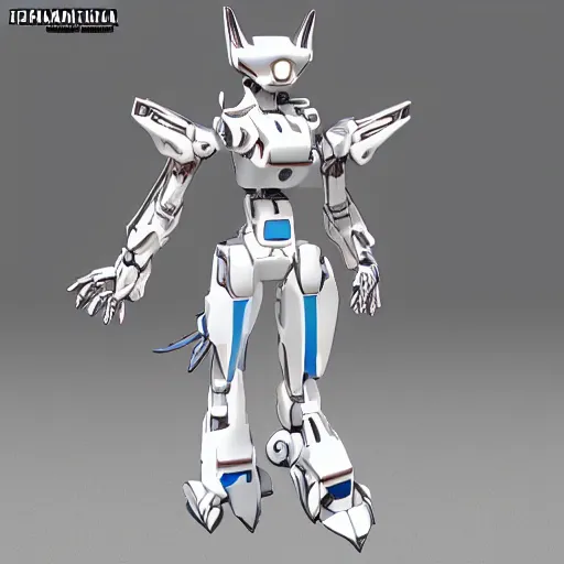 Prompt: humanoid mecha fox, full body, ultra realistic