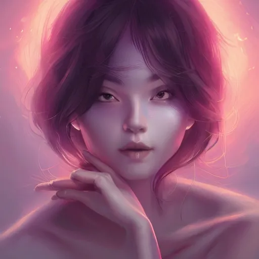 Image similar to advanced digital art,in death i am somehow more alive, cinematic lightingtrending on pixiv, Artgerm, WLOP, Rossdraws, James Jean, Andrei Riabovitchev, Marc Simonetti, and Sakimichan