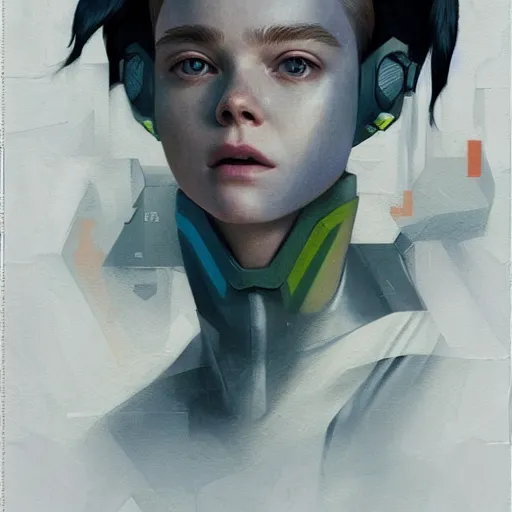 Image similar to Elle Fanning in Halo Reach picture by Sachin Teng, asymmetrical, dark vibes, Realistic Painting , Organic painting, Matte Painting, geometric shapes, hard edges, graffiti, street art:2 by Sachin Teng:4