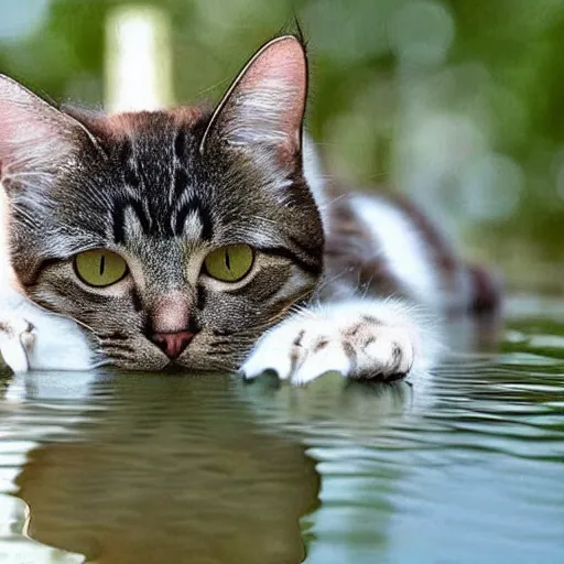 Image similar to a cat floating, very funny image