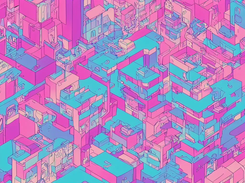 Image similar to beautiful drawing style vaporware cartoon japan, kawaii anime manga style, illustration, aesthetic, minimalistic!! simple, neon pastel, in the style of bryce kho