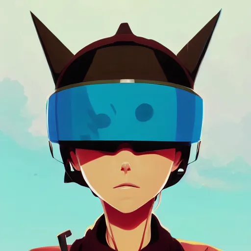 Image similar to face icon stylized minimalist flcl, loftis, cory behance hd by jesper ejsing, by rhads, makoto shinkai and lois van baarle, ilya kuvshinov, rossdraws global illumination