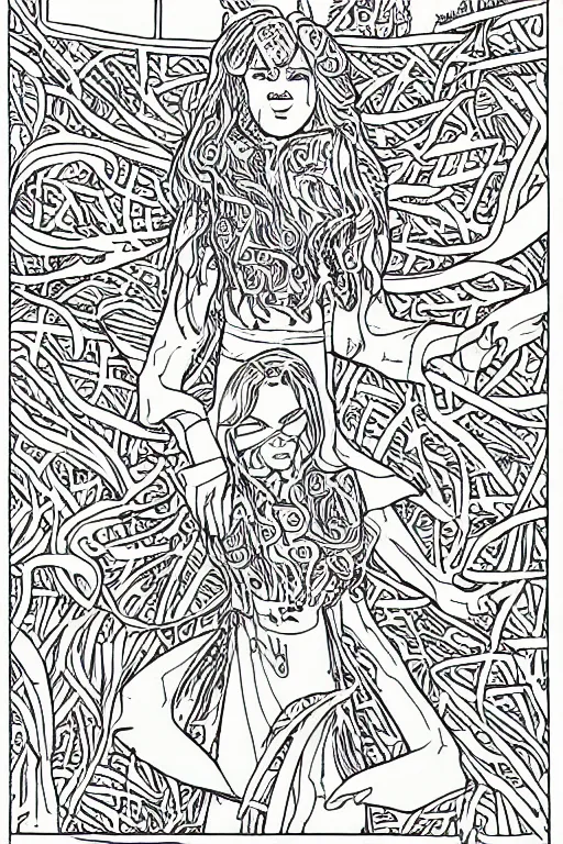 Prompt: an empty graphic novel coloring book