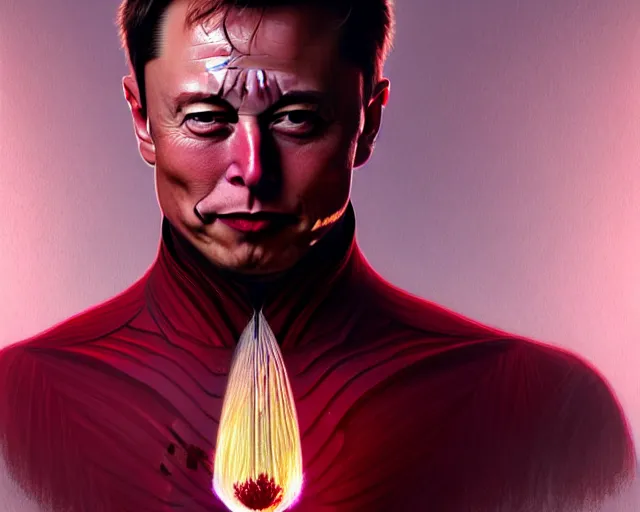 Prompt: elon musk in the image of beetroot, with burgundy skin, deep focus, d & d, fantasy, intricate, elegant, highly detailed, digital painting, artstation, concept art, matte, sharp, illustration, art by artgerm and greg rutkowski and alphonse mucha