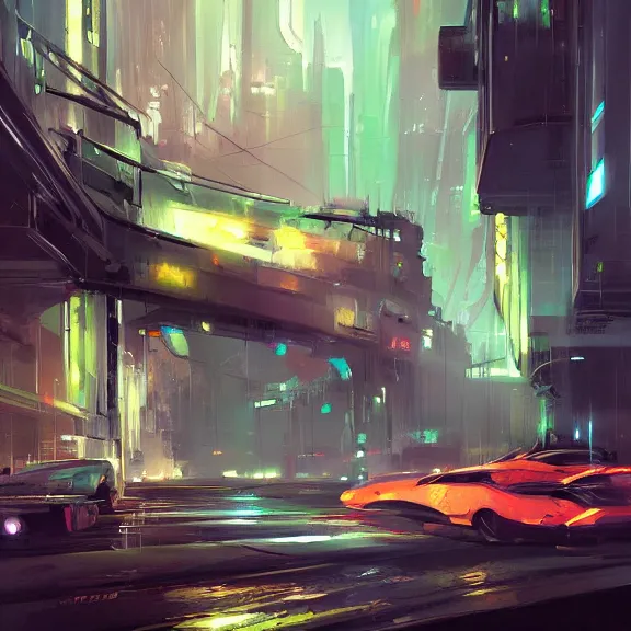 Prompt: a painting in the style of stephan martiniere and in the style of liam wong