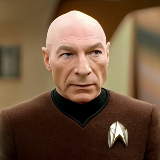 Image similar to Jean-Luc Picard, tv still from Star Trek Picard