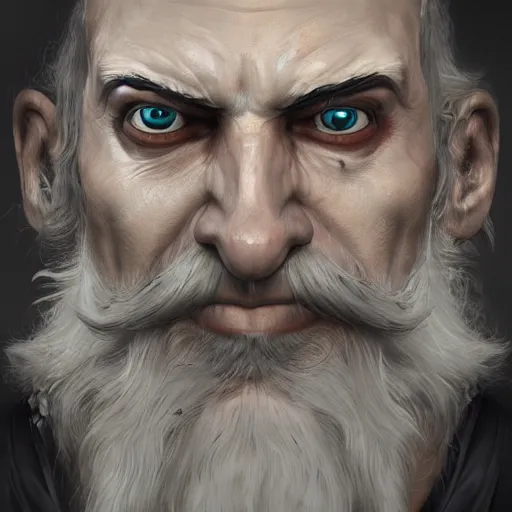 Image similar to a realistic portrait of the pirate whitebeard, edward newgate, trending on artstation