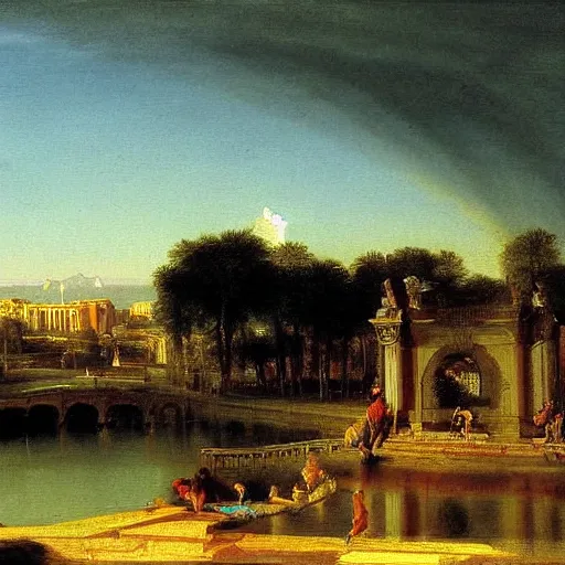 Prompt: Madrid painted by Thomas Cole