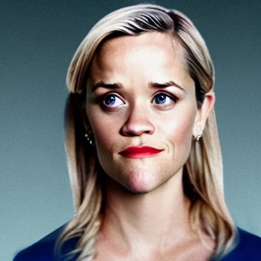 Prompt: a pile of rice double exposure reece witherspoon face