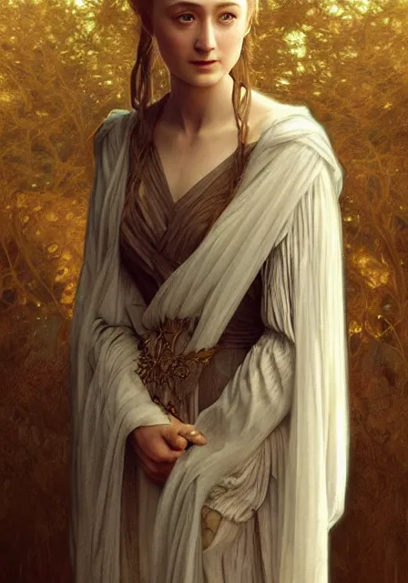 Image similar to sansa saoirse ronan mummy, intricate, elegant, highly detailed, digital painting, artstation, concept art, smooth, sharp focus, illustration, art by artgerm and greg rutkowski and alphonse mucha and william - adolphe bouguereau