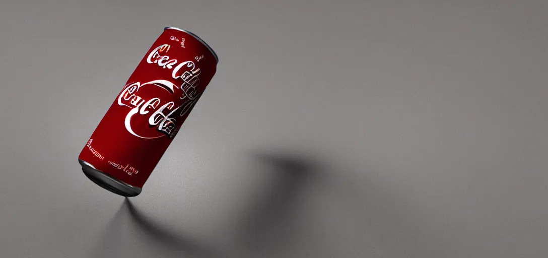 Image similar to 3 d render of a can of coke