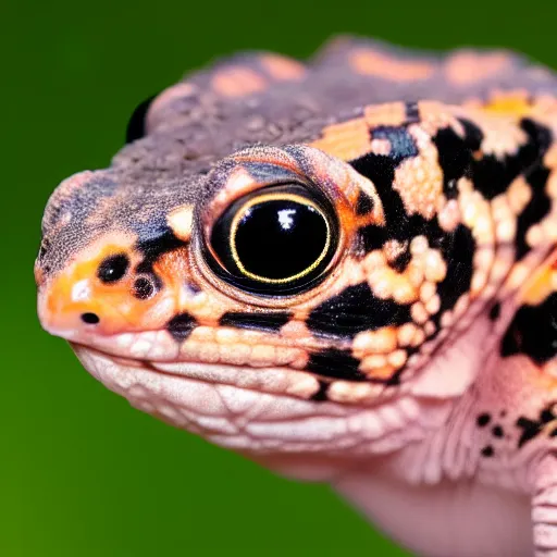 Image similar to An award winning photo of New Zealand pink gecko tortoise looking at the camera, cute, nature photography, National Geographic, 4k