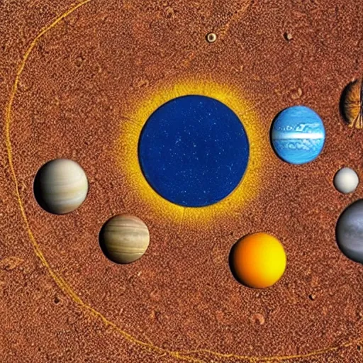 Image similar to solar system made of beans, 8k, nasa photo, award winning