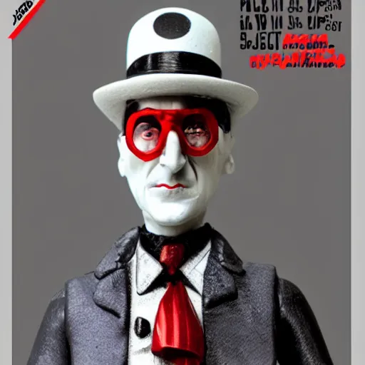 Image similar to marcel duchamp stop motion vinyl action figure, plastic, toy, butcher billy style