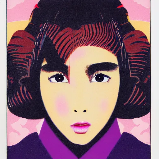 Image similar to a portrait of a girl, japanese 8 0 s pop color scheme