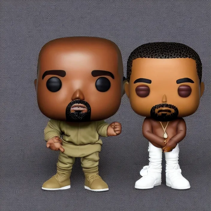 Prompt: Kanye West, A Funko Pop Figurune of Kanye West, figurine, detailed product photo