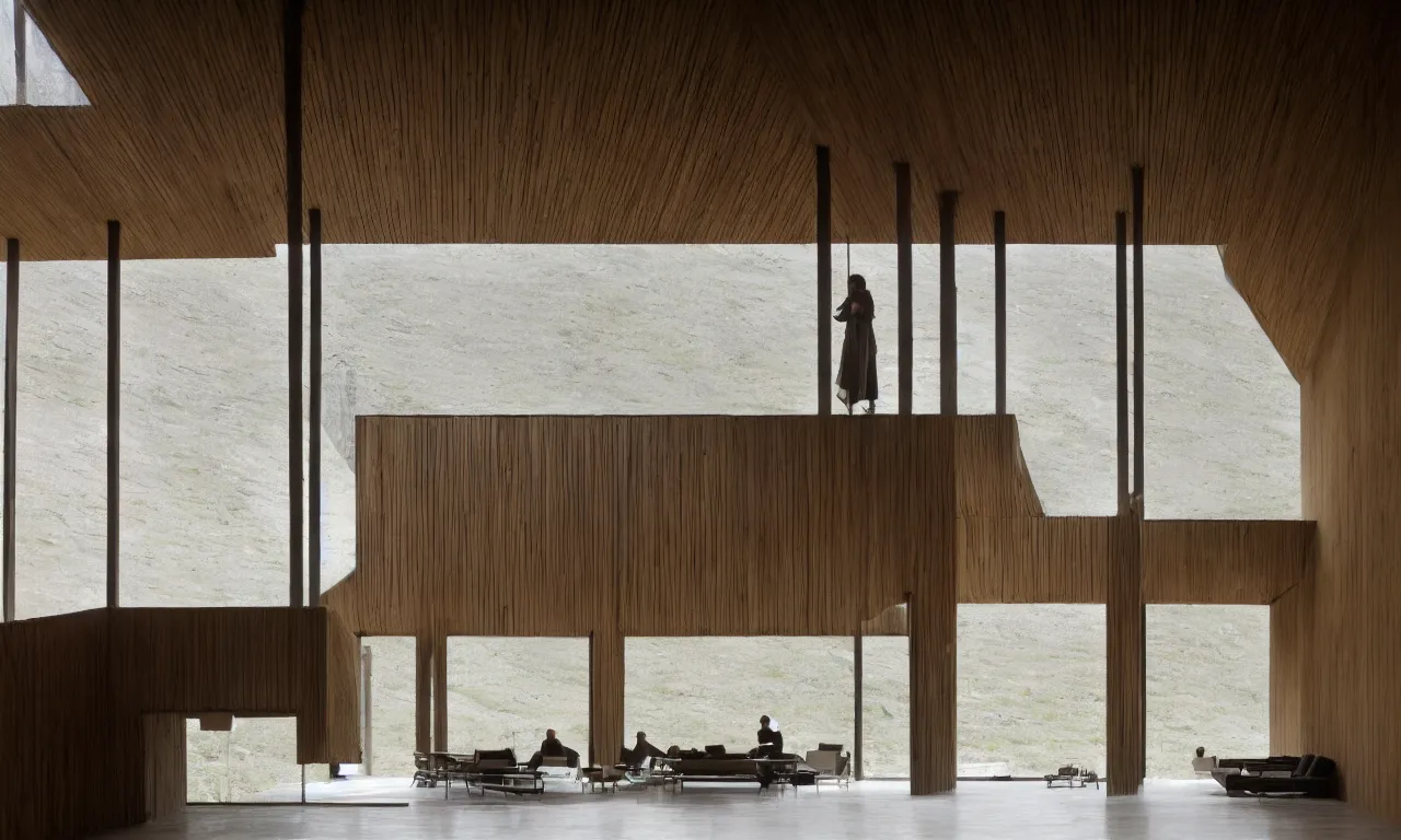 Prompt: solitude is bliss by peter zumthor, clowns